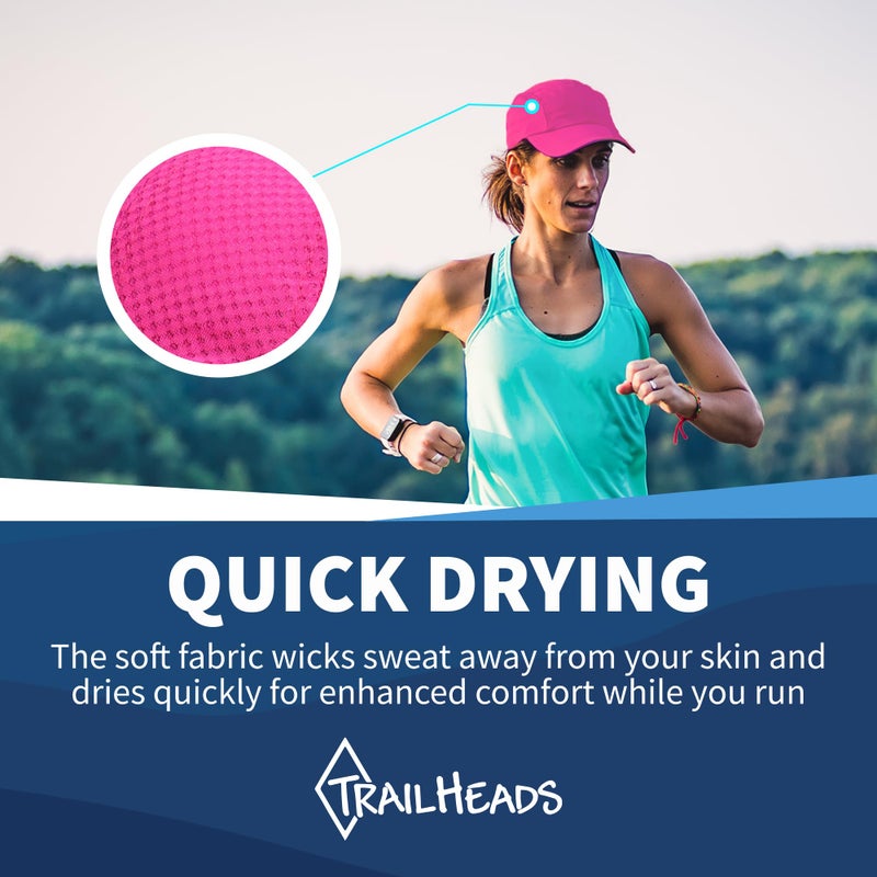 TrailHeads Women's Race Day Hat Baseball Cap, White-Pink Punch, one Size fits Most - Image 4